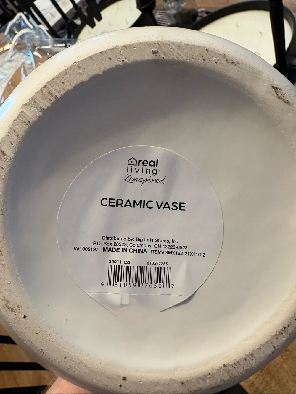 White Double-Handled Ceramic Vase